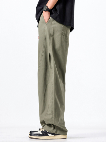 August ανδρικά casual work pants, 2025 φθινοπωρο–χειμώνας, ίσια γραμμή, άνετη εφαρμογή, φαρδιά παντελόνια