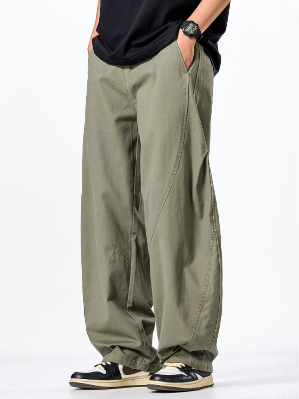 August ανδρικά casual work pants, 2025 φθινοπωρο–χειμώνας, ίσια γραμμή, άνετη εφαρμογή, φαρδιά παντελόνια