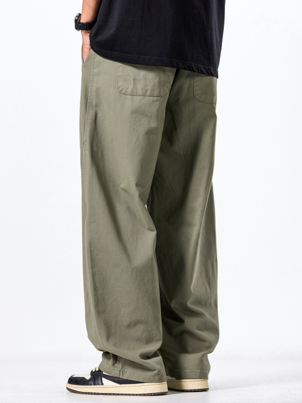 August ανδρικά casual work pants, 2025 φθινοπωρο–χειμώνας, ίσια γραμμή, άνετη εφαρμογή, φαρδιά παντελόνια