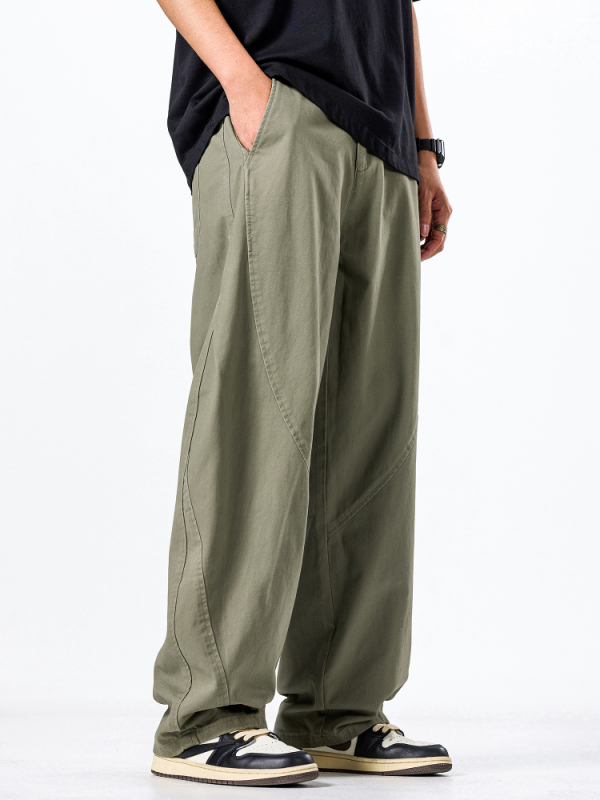 August ανδρικά casual work pants, 2025 φθινοπωρο–χειμώνας, ίσια γραμμή, άνετη εφαρμογή, φαρδιά παντελόνια