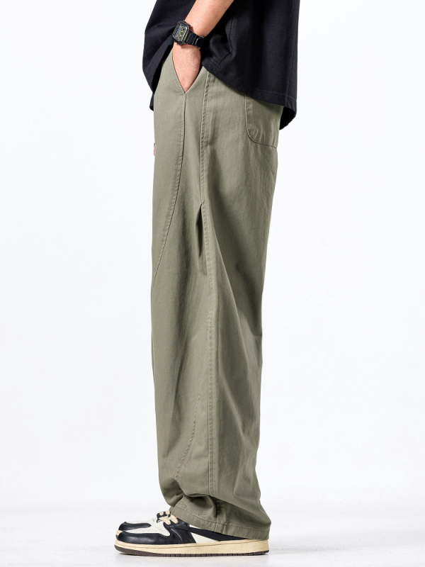 August ανδρικά casual work pants, 2025 φθινοπωρο–χειμώνας, ίσια γραμμή, άνετη εφαρμογή, φαρδιά παντελόνια