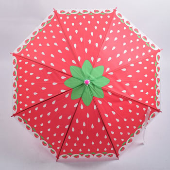 Umbrelă pentru copii cu design drăguț, 8 brațe, rezistentă la vânt, deschidere automată, mâner curbat