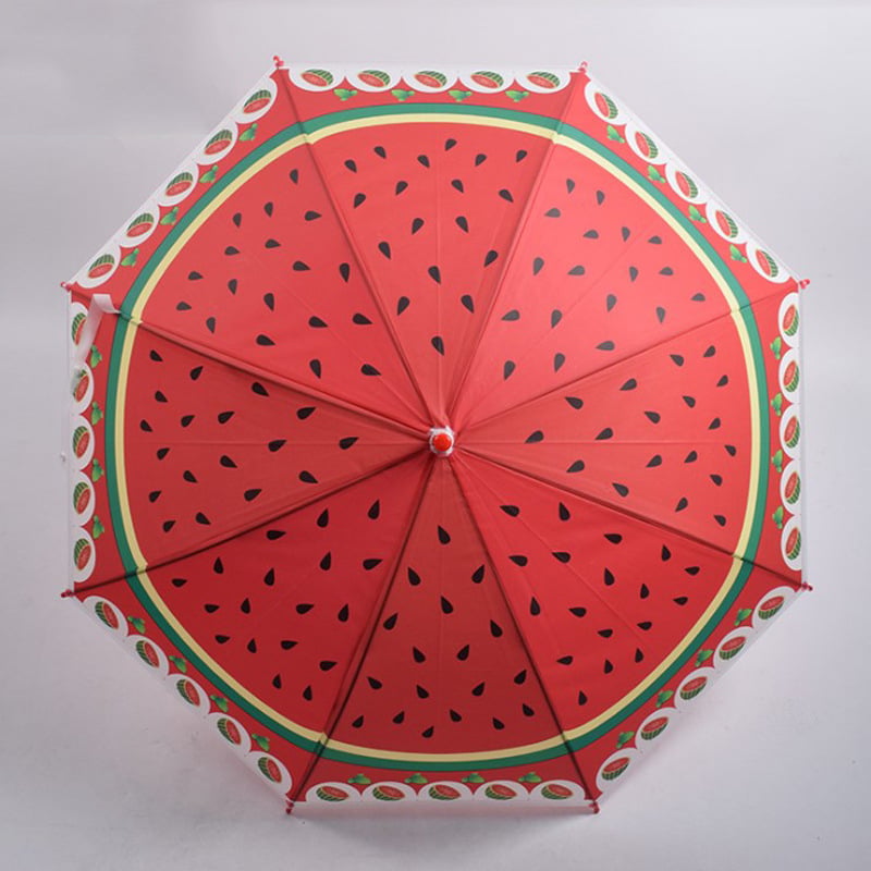 Umbrelă pentru copii cu design drăguț, 8 brațe, rezistentă la vânt, deschidere automată, mâner curbat