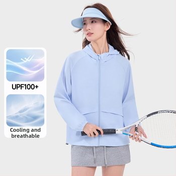 Dámska UPF100+ ochranná proti slnku bunda, ľahká letná z ice silk, priedušná pre vonkajšie športy