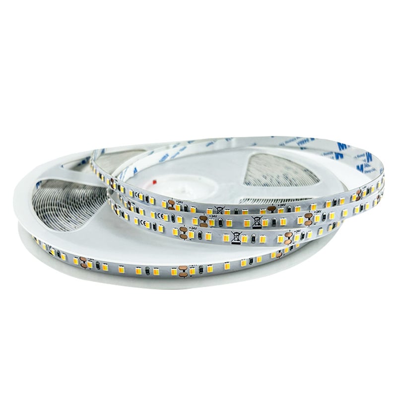 24V нисковолтово двуцветно LED линейно осветление с 3 проводника, самозалепващо за дневна стая, таван и шкафове