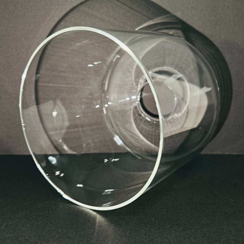 Sklenené tienidlo na lampu, vysok borosilikátové sklo, tvrdené priehľadné sklo, rozmery 140×120 mm, hrúbka 2,1 mm, tepelná odolnosť, ochranný kryt proti prachu