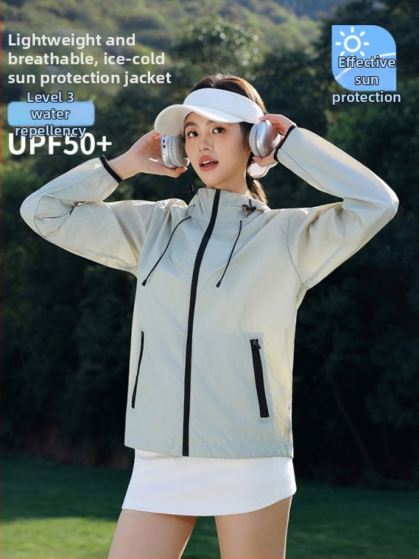 Ženská bunda s UV ochranou UPF50+, ľahká a priedušná Ice Silk pre outdoor aktivity