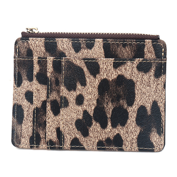 RFID zaštitna kartica s leopard uzorkom, velik kapacitet i zatvarač na zip, za kreditne i debitne kartice
