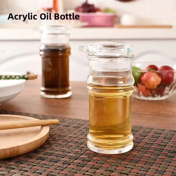 Akrylová súprava fliaš na olej a korenie: fľaša na ocot, fľaša na korenie, fľaša na sójovú omáčku a fľaša na chilli.