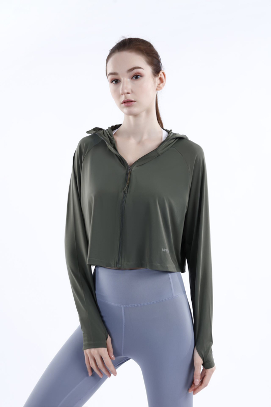 Dámsky plášť s kapucňou UPF50+ z Ice Silk, priedušný, rýchloschnúci, ochrana proti slnku