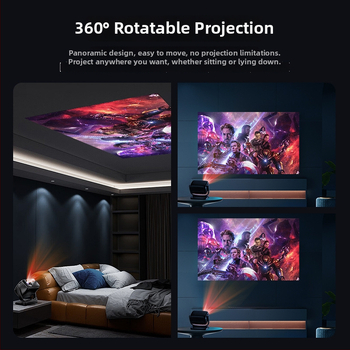 Skyworth Xiaopai 2026 új okos projektor közvetlen vetítéshez a hálószoba fehér falára, telefon képernyő tükrözése, nagy fényerő, Ultra HD