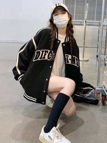 Μαύρο φούτερ με πάνελ χρωμάτων, oversized γραμμή, casual αστικός στυλ, με κολάρο σταθερό, μακριά μανίκια, βαμβάκι-ελαστάν