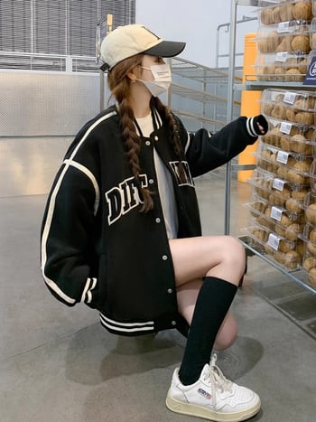 Μαύρο φούτερ με πάνελ χρωμάτων, oversized γραμμή, casual αστικός στυλ, με κολάρο σταθερό, μακριά μανίκια, βαμβάκι-ελαστάν
