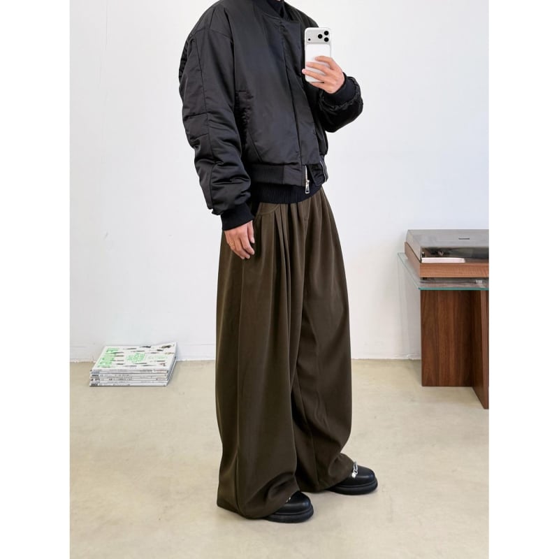 Jarné-letné vintage Old Money štýl, drapované voľné široké nohavice, unisex, rovný strih
