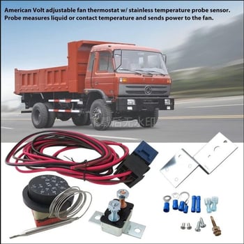 Li sheng Autó motorhűtő radiátor, elektromos hűtőventilátor, forgó tárcsás állítható termosztát hőmérséklet-szabályozó 32–248°F