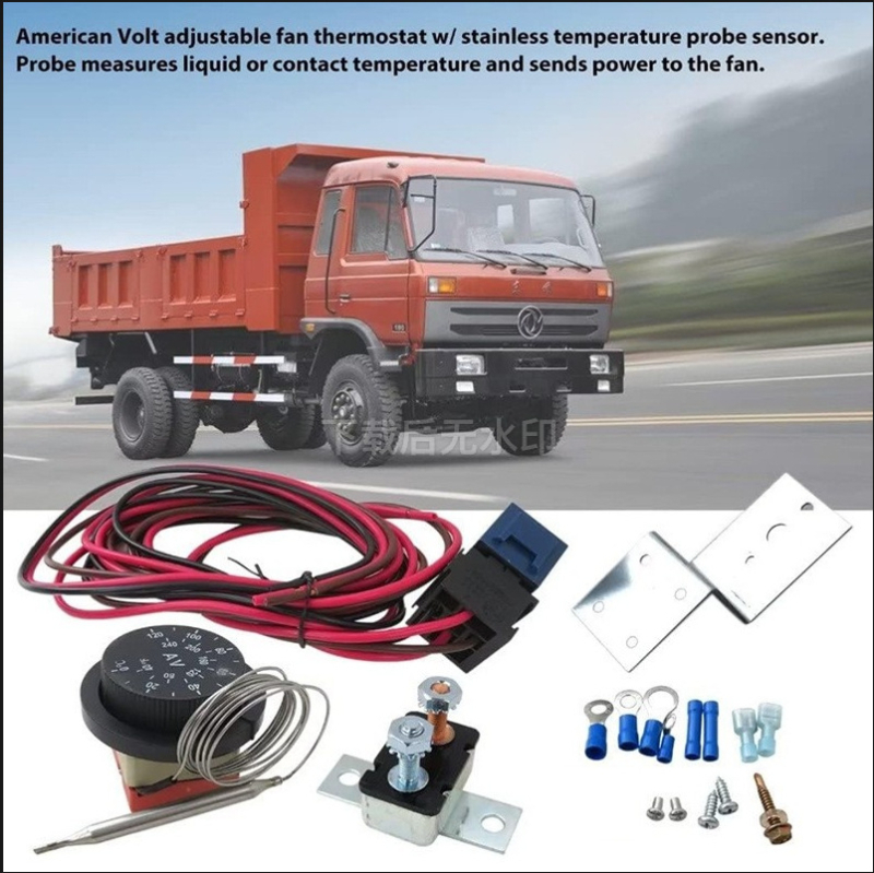 Li sheng Autó motorhűtő radiátor, elektromos hűtőventilátor, forgó tárcsás állítható termosztát hőmérséklet-szabályozó 32–248°F