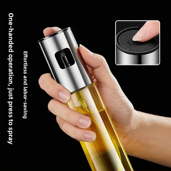Sklenená kuchynská fľaša na olej so sprejom, netečúca, jemný aerosol, vhodná na sójovú omáčku, ocot a grilovanie