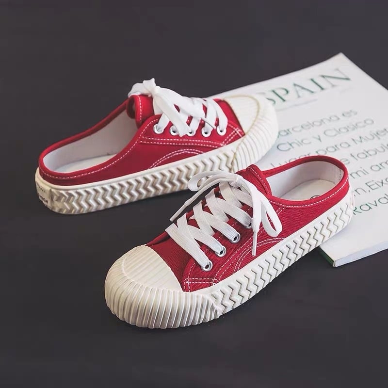 Γυναικεία παπούτσια καμβά slip-on για την άνοιξη, αντιολισθητικά, με επίπεδη σόλα, χαμηλού ύψους, αναπνευστικά, κορεατικό στυλ