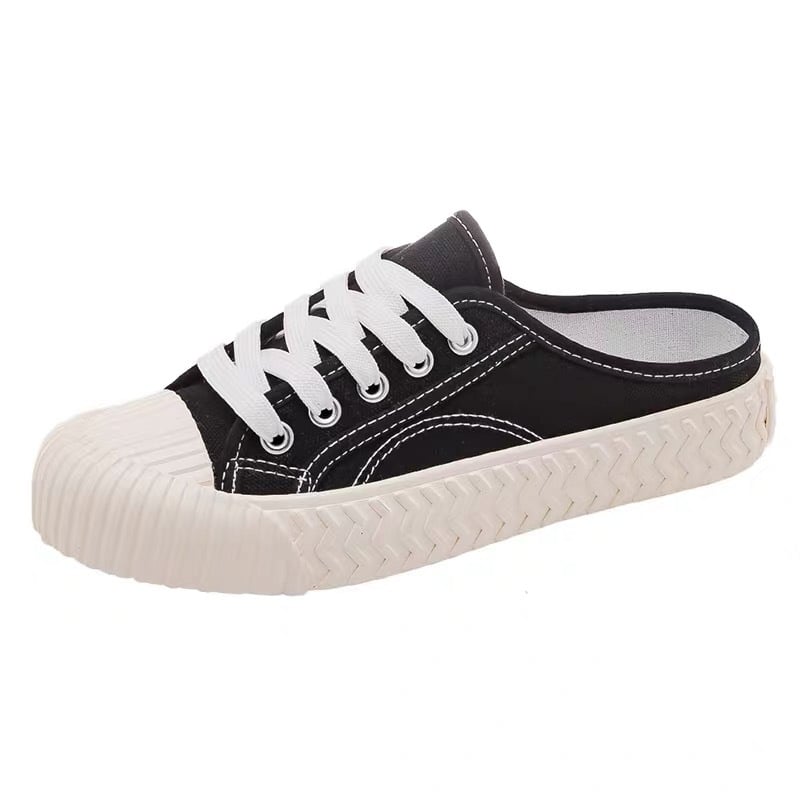 Γυναικεία παπούτσια καμβά slip-on για την άνοιξη, αντιολισθητικά, με επίπεδη σόλα, χαμηλού ύψους, αναπνευστικά, κορεατικό στυλ