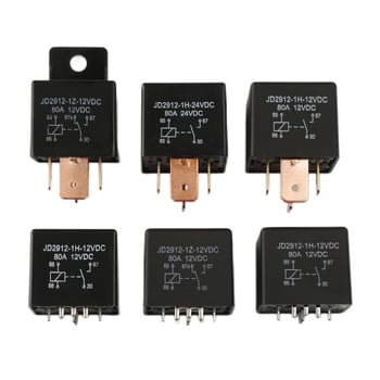 80A relé automobilu JD2912 s cievkou 5V–96V pre automobily a elektrické vozidlá