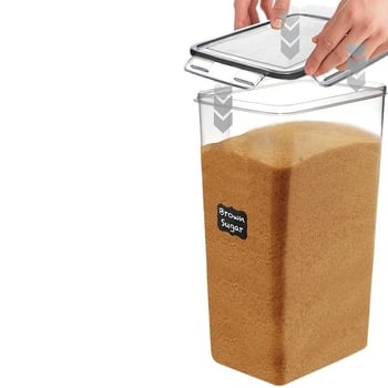 2×8,5 L uzavreté plastové nádoby na skladovanie do kuchyne a chladničky, vlhkosťodolné nádoby na skladovanie zrnín, PP materiál