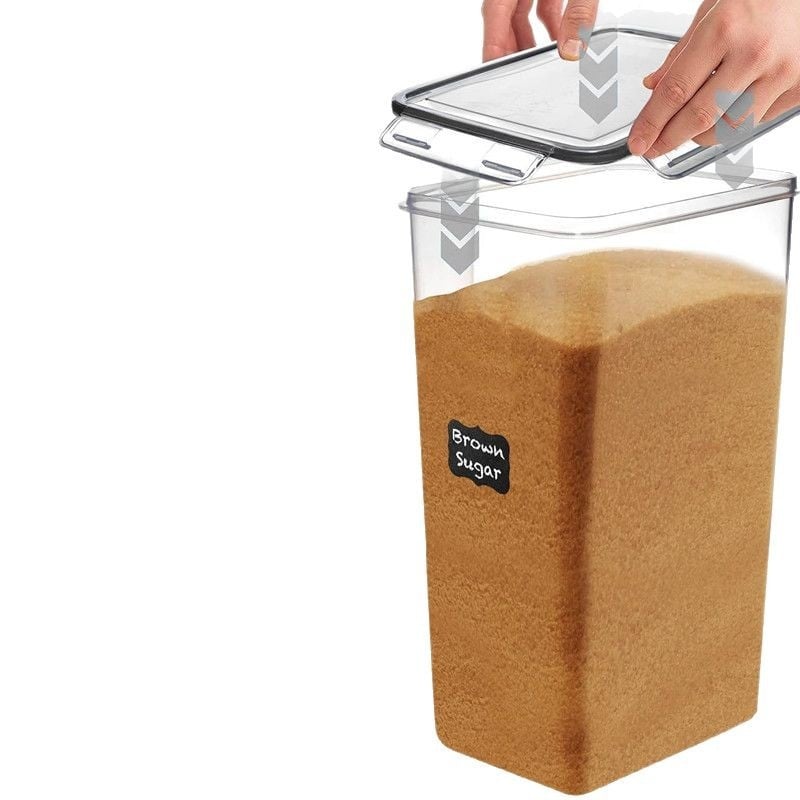 2×8,5 L uzavreté plastové nádoby na skladovanie do kuchyne a chladničky, vlhkosťodolné nádoby na skladovanie zrnín, PP materiál