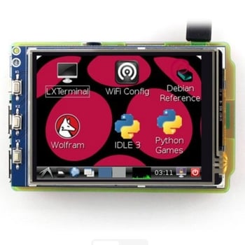 3,2 ιντσών LCD οθόνη αφής για Raspberry Pi, συμβατή με Raspberry Pi 2 και 3