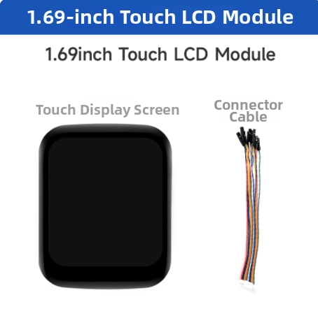 Weixue 1,69-palcový LCD displej s LED podsvietením, SPI farebný displej a dotykový displej pre Raspberry Pi