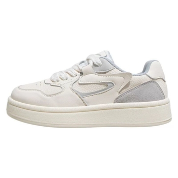 Adidași albi cu talpă groasă pentru femei, 2025 primăvară–toamnă, sneakers casual versatile