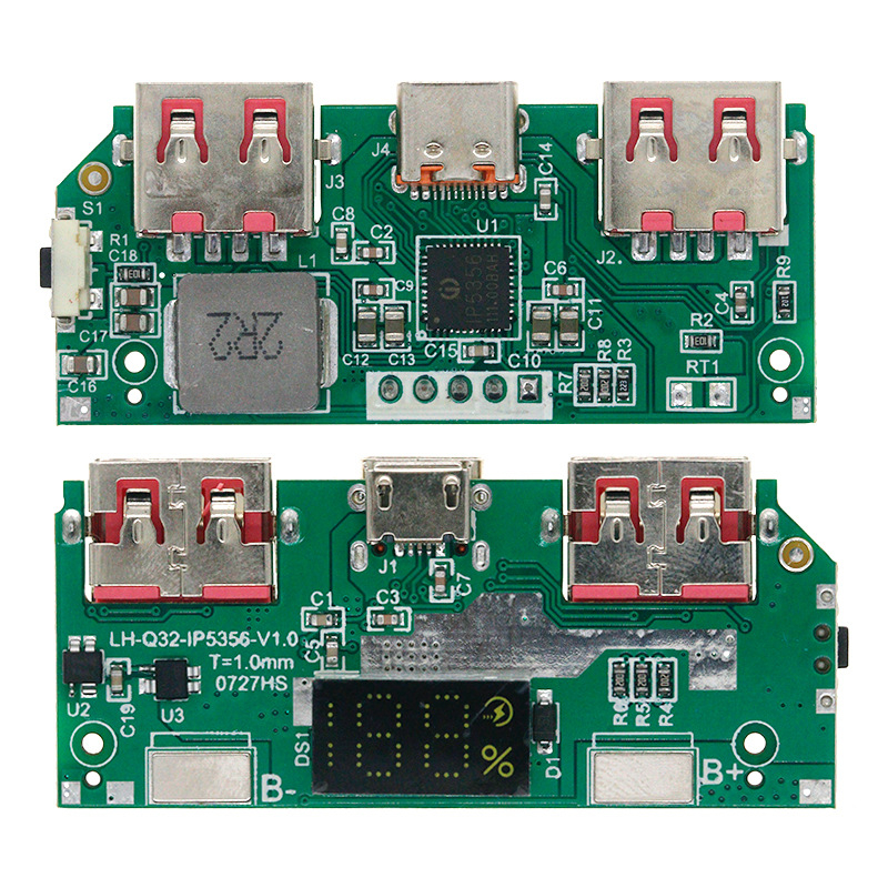 Modul baterie externă cu afișaj digital, încărcare rapidă 5V 3A, IP5356, placă de alimentare Li‑Ion 3,7V
