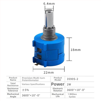 3590S-2-104L 100K 2W Πολυστροφικό ποτενσιομετρό ακριβείας, Bourns