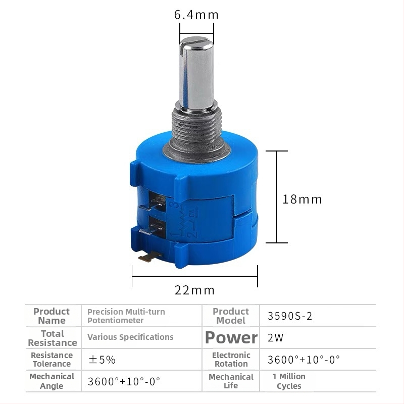 3590S-2-104L 100K 2W Πολυστροφικό ποτενσιομετρό ακριβείας, Bourns
