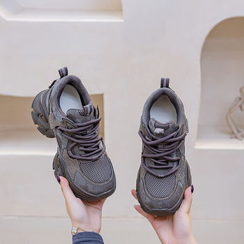 Pantofi pentru femei tip dad shoes, înălțare de 9 cm, pantofi sport casual cu cristale, toamnă iarnă 2026