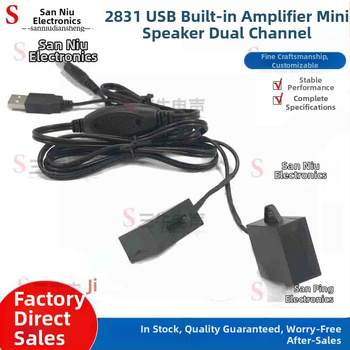 2831USB Kompaktný reproduktor s integrovaným zosilňovačom pre PC a mobilný telefón, externý stereo reproduktor