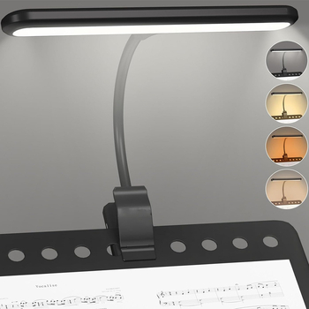 LED λάμπα για μουσικό στήριγμα νοτών με USB clip, επαναφορτιζόμενη, προστασία ματιών, για πιάνο, κιθάρα και Ερχου