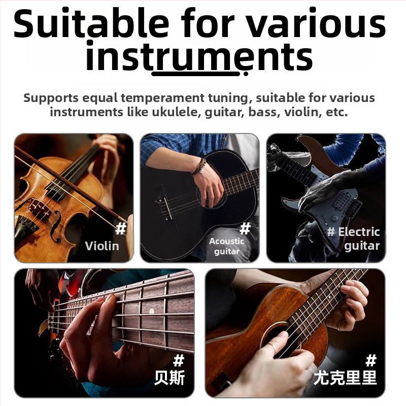 Univerzálny elektronický ladič pre gitaru, basu, ukulele a husle
