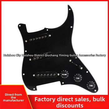 ST-3S pickguard pre elektrickú gitaru – čierny trojvrstvový panel s veľkým pólovým magnetickým snímačom