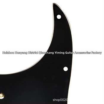 ST-3S pickguard pre elektrickú gitaru – čierny trojvrstvový panel s veľkým pólovým magnetickým snímačom