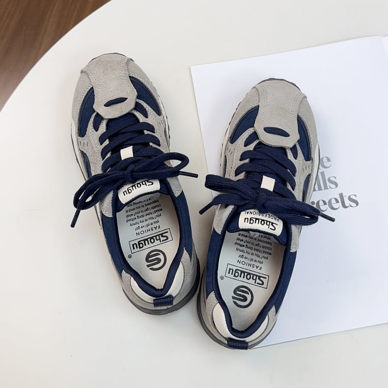 Pantofi de antrenament pentru femei, cu talpă roșie și groasă, stil coreean, sneakers casual, 2025 model nou