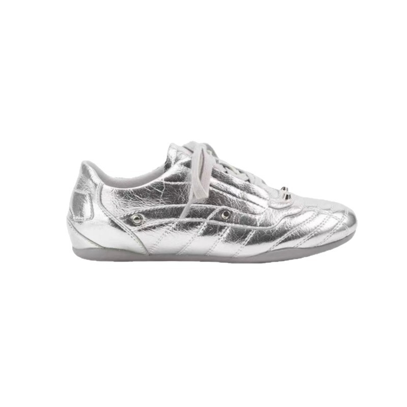 Pantofi sport femei retro cu țepi, șireturi, stil balet, talpă care mărește înălțimea, vârf rotund, pantofi casual