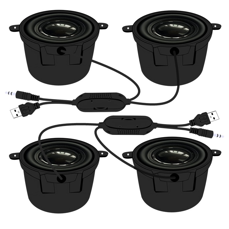 Jinggeyuan 52 Mini hangszóró erősítő USB 5V tápegység digitális intelligens hang 4 ohm 3W számítógépes hangszóró