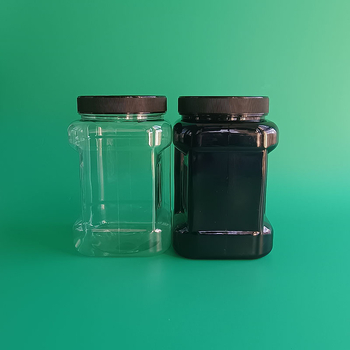 1450 ml квадратен пластмасов буркан за ядки със запечатващ капак – фъстъци и орехи
