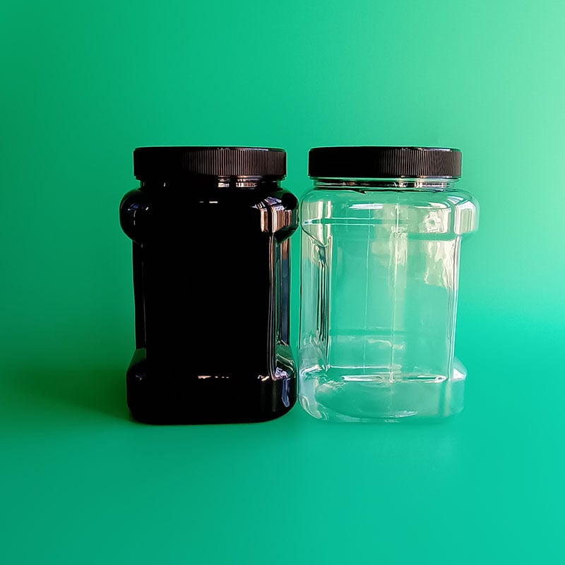 1450 ml квадратен пластмасов буркан за ядки със запечатващ капак – фъстъци и орехи