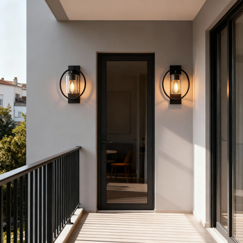 Priemyselná retro amerického štýlu stenová lampa do spálne, jedálne, chodby a vstupu