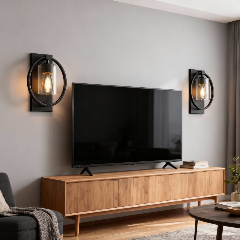 Priemyselná retro amerického štýlu stenová lampa do spálne, jedálne, chodby a vstupu