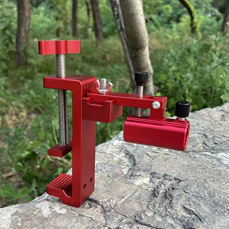 Podlaha klip s vežovým stojanom pre veľké rybárske príslušenstvo a základňa na slnečník, pevný držiak na prúty