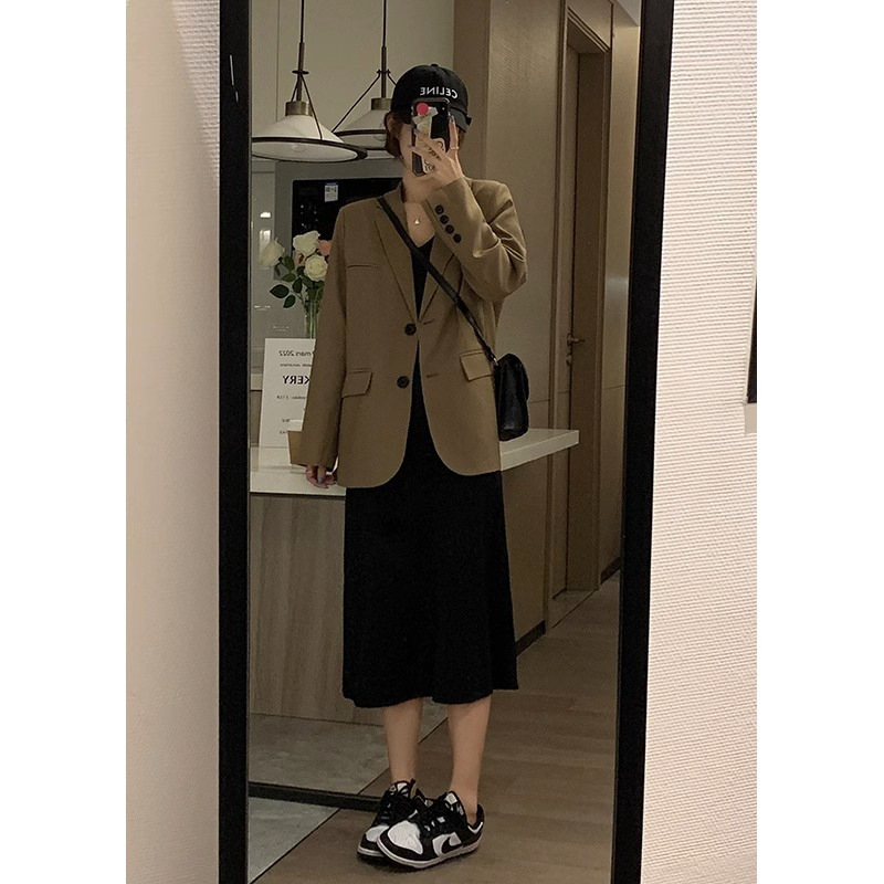 2025 dámske krátke sako na jar a jeseň, voľný strih, casual, elegantný dizajn