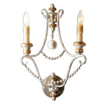 Nástenná lampa s látkovým tienidlom v štýle vintage retro, kombinácia americkej vidieckej a francúzskej elegancie, vhodná do spálne, chodby a obývačky.