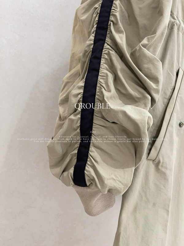 Qrouble Νέο στυλ Old Money Κορεατικό υψηλής ποιότητας casual φαρδύ μεσαίου μήκους παλτό trench