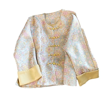 Νέο γυναικείο τζάκετ σε κινεζικό στυλ με Song brocade, Jacquard ύφανση, σατέν φινίρισμα, μακριά μανίκια, μοντέλο φθινοπωρινού-χειμερινού